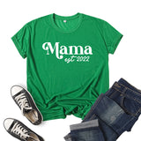 Boy Mama T Shirt Mama Est Printed Short Sleeve T-shirt