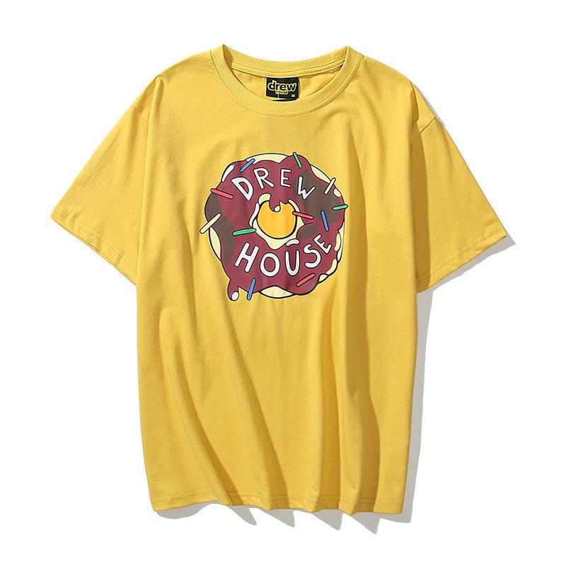 Justin Bieber Drew House Chocolate Donut Summer Loose Men's and Women's ShortSleeved Tshirt