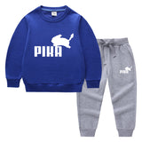 Children Pokemon Pikachu Hoodie & Pant Set Two-Piece Cotton Sweater Set
