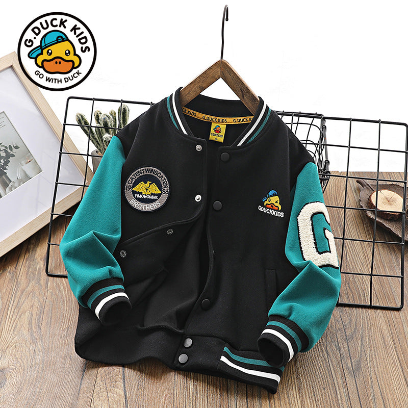 Children Baseball Jacket Jacket Girls' Spring and Autumn Clothing Baseball Uniform