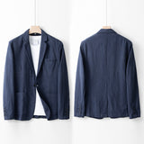 Mens Linen Suits Vintage Leisure Suit Men's plus Size Coat