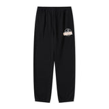 Off White Winter Pants Early Autumn Off Yellow Rubber Strip Printed Terry Casual Trousers for Men and Women