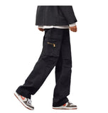 Men Cargo Pants Overalls Men's Spring and Autumn Loose Straight Pants Casual Trousers