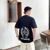 CHH Chrome Heart T Shirt Spring/Summer Printed Ripped round Neck Short Sleeve T-shirt for Men and Women