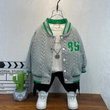 Toddler Boys Jackets Boys' Coat Spring and Autumn Children's Baseball Uniform