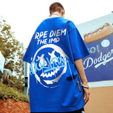 Smiley Face Hoodie Smiley Face Loose Large Size Short Sleeve T-shirt Men's Summer