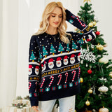 Black Christmas Sweater Christmas Tree Sweater Ice Man Thick Sweater