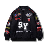 All Star Varsity Jacket Vintage Embroidered Motorcycle Clothing Jacket Coat