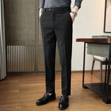 Men Trousers Men's Small Plaid Casual Pants
