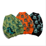 Dinosaur Sweaters Loose round Neck Sweater