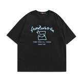 2022 Summer Man Outfits Letter Crew Neck T-shirt