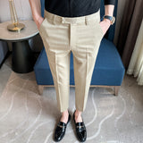 Men Trousers Embroidered Slacks