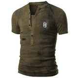 Tactics Style T Shirt for Men Men's V-neck Simplicity T-shirt