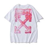 Off White T Shirt Spring and Summer Youth Cotton Short Tshirt Owt Sleeve Loose Women Arrow Cotton