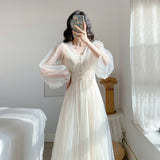 Fairy Dress French Retro Fairy Mesh Dress Super Fairy Two-Piece Set