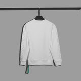 Off White Long Sleeve Round Neck Sweater Autumn And Winter Square Printing Crew Neck Pullover Sweatshirt