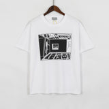 Cavempt Ce Life Cav @ Empt Retro Abstract Tunnel Printed Short Sleeve Men and Women