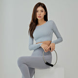 Moisture Wicking Shirts Yoga Clothes Long Sleeve Top Sports and Fitness Running Quick Dry Training Clothes