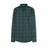 Men's Shirts Plaid Shirt Slim-Fit Yarn-Dyed Texture Bottoming Shirt