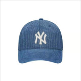 La 59fifty Hats Men's and Women's Embroidered Letter Denim Adjustable Baseball Cap Sunhat