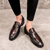 Indo Western Shoes Summer Casual British Leather Shoes Loafers Peas Shoes