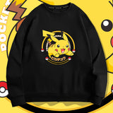 Men and Women Pokemon Pikachu Hoodie Anime Pikachu round Neck Pullover