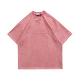 Blackair T Shirt Blackair Vintage Loose Embroidered Letter Suede T-shirt