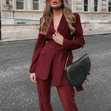 Women Blazar Pants Suit Spring and Autumn Women's Clothing Fashion Suit