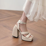 Nude Pumps Block Heel