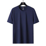 Men Short Sleeve T-Shirt Loose plus Size Ice Silk T-shirt