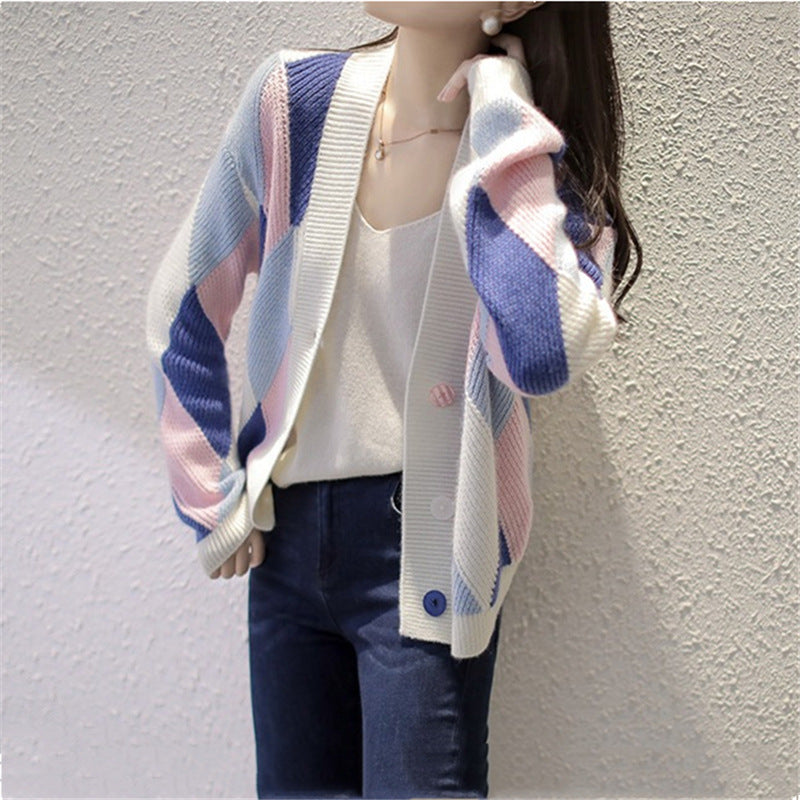 Preppy Aestitic Outfits Knitwear Women's V-neck
