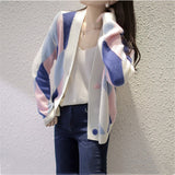 Preppy Aestitic Outfits Knitwear Women's V-neck