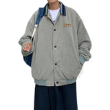 Corduroy Patch Jacket Corduroy Jacket Men's Spring and Autumn Loose Casual