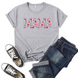 Boy Mama T Shirt Pattern Mama Printed Short Sleeve T-shirt