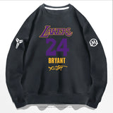 In Memory of Kobe Hoodie Kobe Purple 24 Signature Commemorative round Neck Sweater Loose Casual