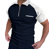 Polo Shirts Summer Polo Shirt Color Matching Men's Sports