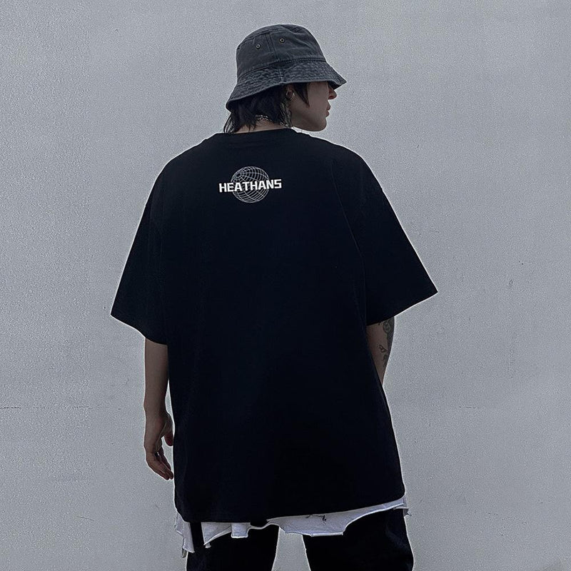 Men's T Shirt Summer Casual Tops Printed Short Sleeve T-shirt Men's Boyfriend Harajuku Style Half Sleeve Street Fashion Loose Half Sleeve