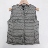 Women Winter Coats Puffer down Vest Autumn and Winter Women's Light Light Vest round Neck None
