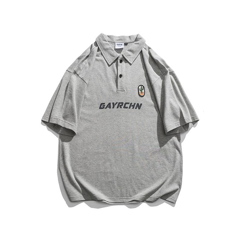 Men T Shirt Summer Casual Tops Men's Clothes Summer Wear Retro Men's Lapel Short Sleeve American Casual Fairy Polo Shirt Fashion