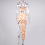 Fall Women's Clothing Sexy Print Long Dress