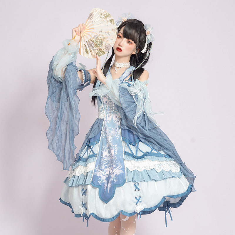 Gothic Lolita Harajuku Style Clothing Lolita Original Chinese Style Small Skirt JSK Han Elements Dress