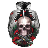 Skull Hoodie Skull 3D Digital Printing Loose Pullover Hoodie Sweater