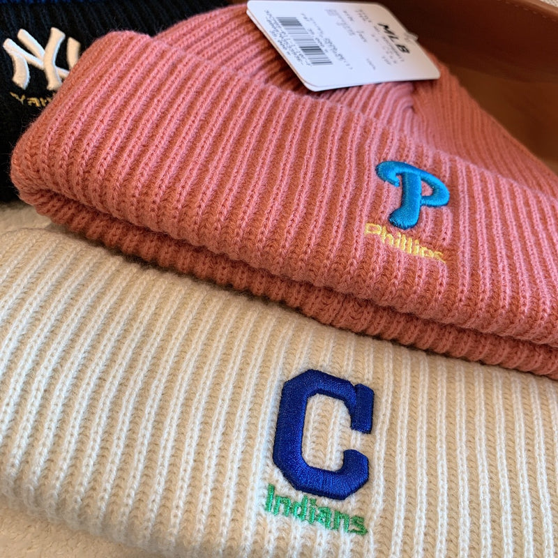 Yankee and Dogers Winter Hat Autumn and Winter Fashion Letter Embroidery Woolen Cap