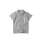 Children Boy Polo Shirts Summer Boys Lapel Short Sleeve Casual Polo Shirt