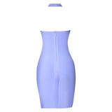 Women Bodycon Dress Summer Metal Button Sexy Dress