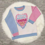 Gothic Lolita Harajuku Style Clothing Preppy Style Contrasting Blue & Pink Ice Cream Love Long Sleeve Sweater