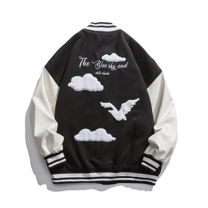 Letterman Jacket Outfit Senior Jackets Varsity Baseball Coat Men's and Women's Spring and Autumn Couple Jacket