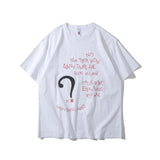 Men T Shirt Summer Casual Tops Letter Print Short-Sleeve T-shirt Men's BF round Neck Half Sleeve Street Fashion Loose Half Sleeve