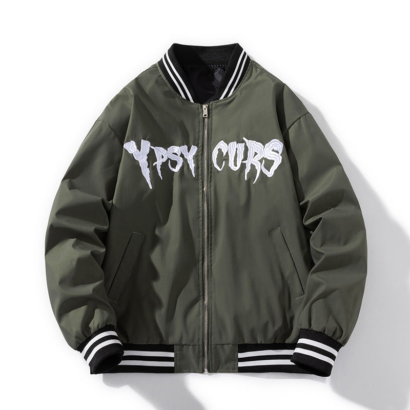 Varsity Jacket Embroidered Baseball Uniform Coat