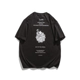 Men T Shirt Summer Casual Tops Men's Short-Sleeved T-shirt Men's Casual Trendy Loose Printed T-shirt